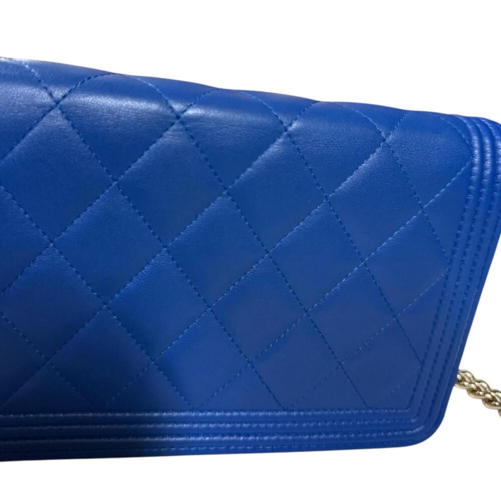 CHANEL Authentic Blue Leather Wallet - Picture 10 of 12